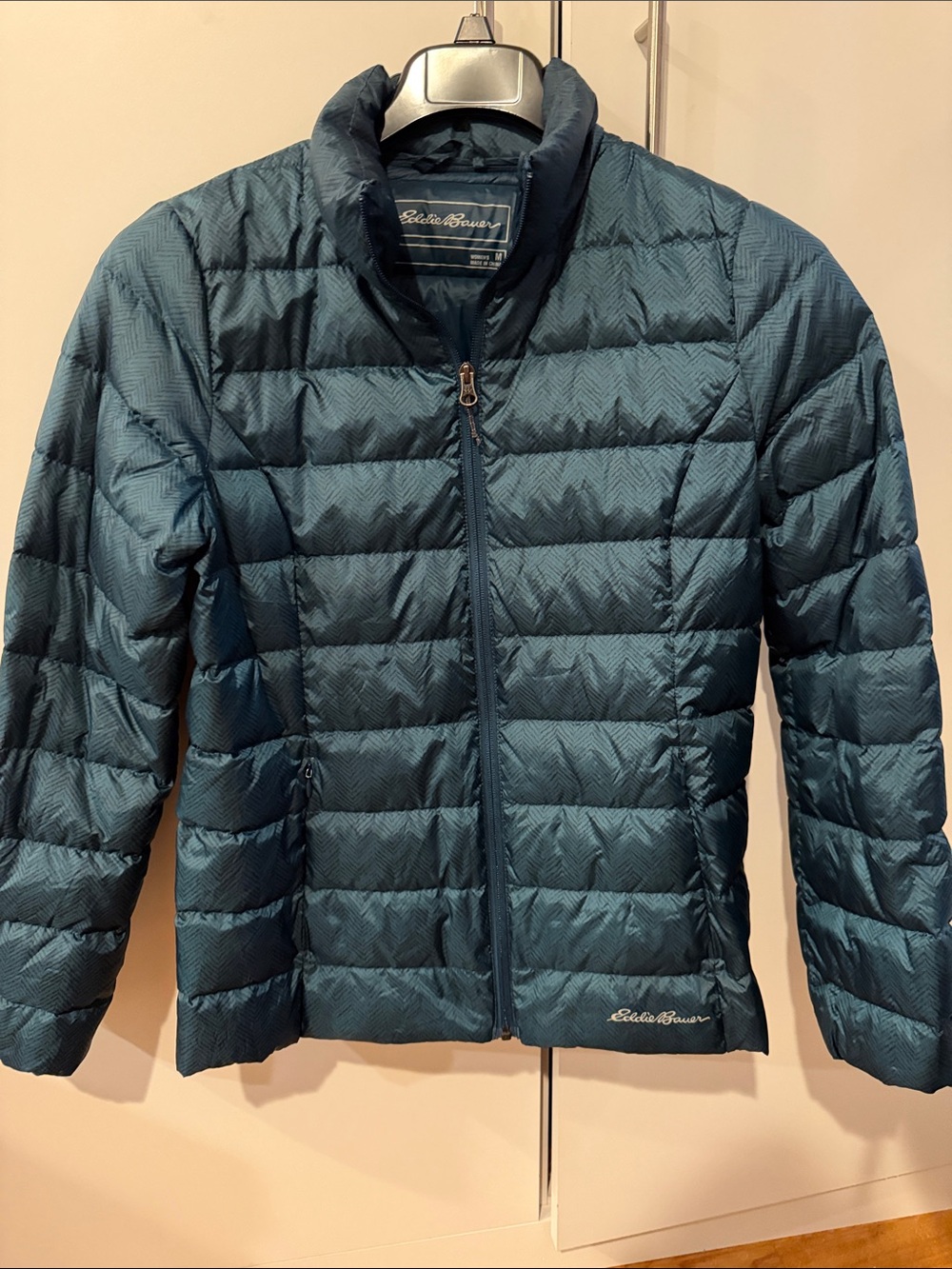 Eddie Bauer Teal Quilted Packable Puffer Jacket